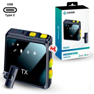 MICROFONE DE LAPELA TIPO C SEM FIO ONISTEK MC-815