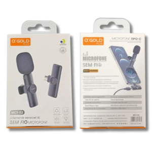 MICROFONE SEM FIO LAPELA GOLD PLUS MCF-03 TIPO C