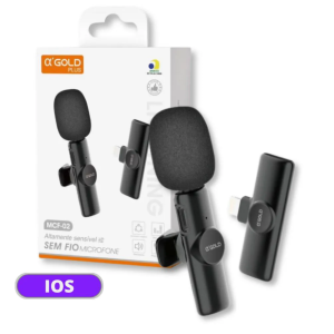 MICROFONE SEM FIO LAPELA GOLD PLUS MCF-02 IPHONE