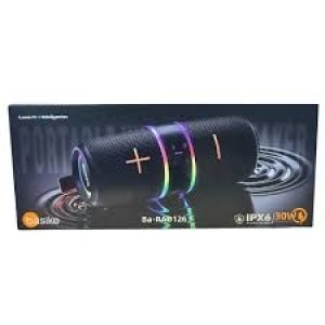 CAIXA DE SOM BASIKE A PROVA DAGUA BA-RAD126 30W IPX6 LUZES RGB INTELIGENTES