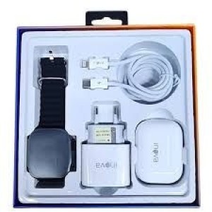 KIT COM RELOGIO E FONE DE OUVIDO SEM FIO CABO E FONTE  INOVA WFCC-12777