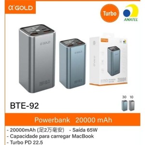 POWER BANK 65W 20000MAH BTE-92 A'GOLD