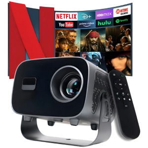 PROJETOR T15 PRO RETROPROJETOR MULTIMIDIA PORTÁTIL ANDROID WIFI BLUETOOTH 4K 