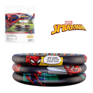 PISCINA INFLAVEL 3 ANEIS 100L HOMEM ARANHA SPIDER MAN 20X86CM