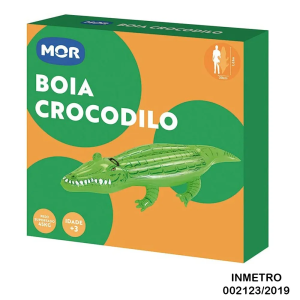 BOIA INFLÁVEL INFANTIL PARA PISCINA CROCODILO JACARÉ - MOR 1,63M X 72CM