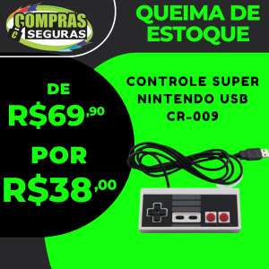 CONTROLE SUPER NINTENDO USB CR-009