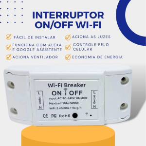 INTERRUPTOR INTELIGENTE WIFI ON/OFF TD304 AUTOMAÇÃO ALEXA GOOGLE HOME