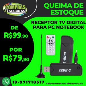 RECEPTOR TV DIGITAL ISDB-TUSB TV STICK PC/NOTEBOOK
