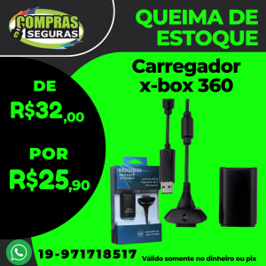BATERIA COM CABO CARREGADOR PARA XBOX 360 LB-5123
