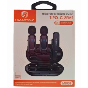 MICROFONE SEM FIO H'MASTON TIPO C MK08