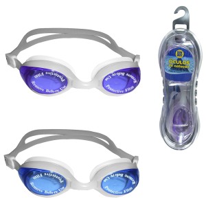 OCULOS DE NATACAO COM ESTOJO SUN WAY COLORS 15,5X4,5CM